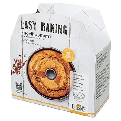 Abbildung von Birkmann, Easy Baking, Gugelhupfform Ø 22 cm, Backform mit Antihaftbeschichtung in Bundtform, Rezeptideen, 881099