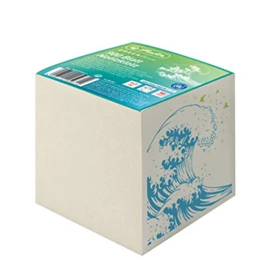 Abbildung von Herlitz 50033461 Notizklotz 9 x cm, 900 Blatt, Motiv: GREENline Welle, 1 Stück