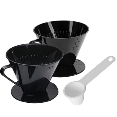 Abbildung von Westmark Kaffee Set 3tlg., 2 Kaffeefilter Gr. und 4 + Dosierlöffel, Kunststoff, Schwarz/Weiß, 244422E7