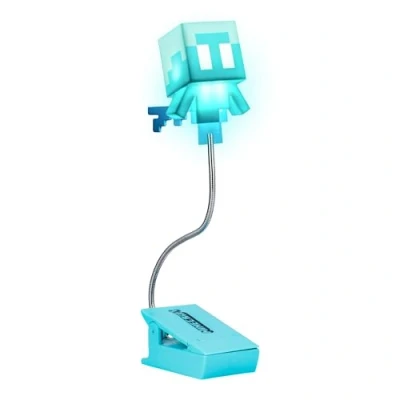 Abbildung von Paladone Minecraft Allay Buchleuchte zum Anklemmen, offiziell lizenziertes Leselicht, Clip Lampen Design mit flexiblem Kabel, Mob förmigem Kopf, 3 Lichtmodi, batteriebetrieben