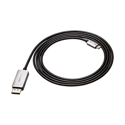Abbildung von Amazon Basics USB C auf DisplayPort Kabel, Aluminium, 1.8 m, Grau