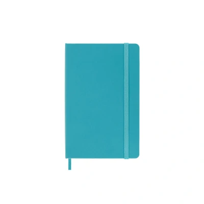 Abbildung von Moleskine Klassisches Notizbuch, Liniertes Weicher Einband und Elastischer Verschluss, Taschenformat 9 x 14 cm, Farbe Türkisblaues Riff, 192 Seiten
