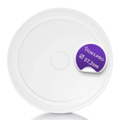 Abbildung von Vioks.pro Mikrowelle Drehteller Ersatz für Whirlpool 480120101083 Ø272mm Teller Glas Universal Zubehör
