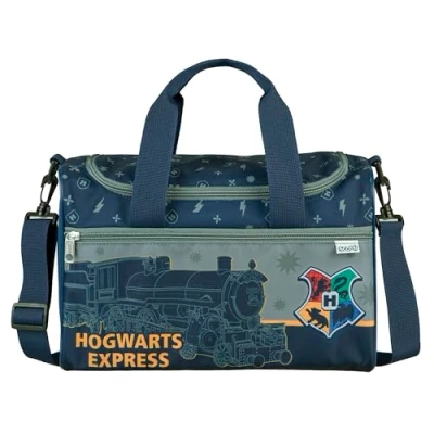 Abbildung von Scooli Harry Potter Sporttasche für Kinder 23 x 35 16 cm geräumiges Hauptfach verstellbarer Schultergurt Zubehör die Schule Umhängetasche