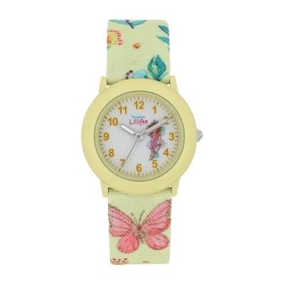 Abbildung von Prinzessin Lillifee Armbanduhr Mädchen Kinder Quarzuhr Analog, mit Textil Armband, 3 bar Wasserdicht, Kommt in Uhren Geschenk Box