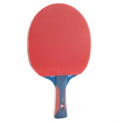 Abbildung von JOOLA Tischtennisschläger Rosskopf Junior Pro ITTF genehmigter Kinder Wettkampf Tischtennis Schläger 5 Sterne, Griff Blau/Rot, 1.8 MM Schwammstärke
