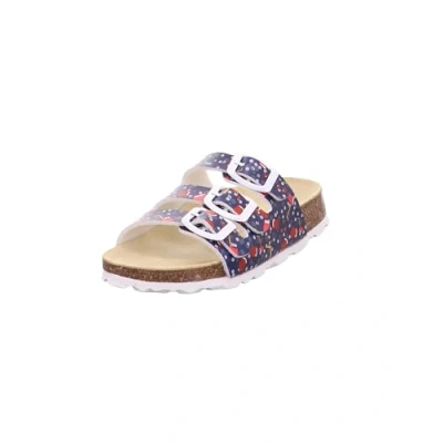 Abbildung von Superfit Mädchen Fussbettpantoffel Hausschuh, Blau Rot 8050, 37 EU