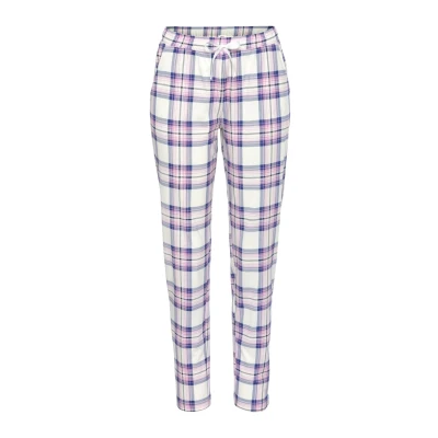 Abbildung von s.Oliver Nachtwäsche Hose, Damen, Größe: 36/38, Hellblau lila kariert