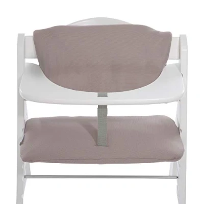 Abbildung von hauck Sitzkissen für Alpha+, Beta+ und Arketa Holzhochstühle Highchair Pad Deluxe, Einfache Befestigung mit Klettverschluss, Maschinenwaschbar (Stretch Beige)