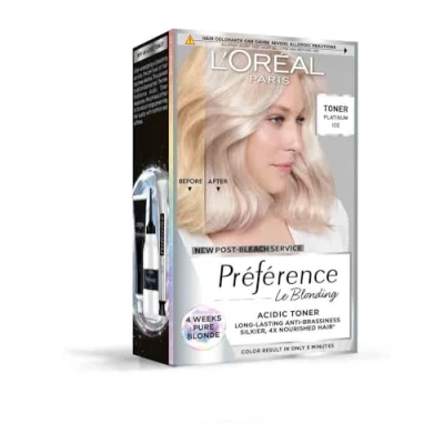 Abbildung von L&#039;Oréal Paris Haartoner, Anti Gelbstich für kühles Blond und intensiven Glanz, Ohne Ammoniak, Préférence Le Blonding, Pearly Boost