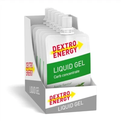 Abbildung von DEXTRO Energy LIQUID GEL APPLE 6x60ml (6er Pack) Traubenzucker Konzentrat aus schnell verfügbaren Kohlenhydraten, Gel, mit Apfel Geschmack, Riegel Alternative, für Ausdauersport
