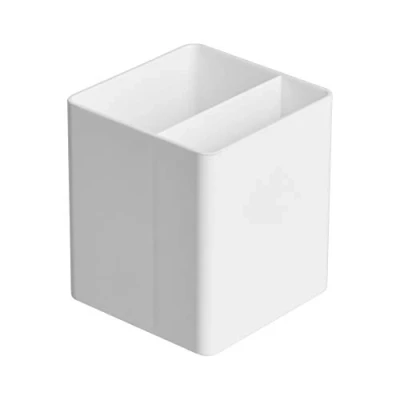 Abbildung von Amazon Basics Kunststoff Organizer, Stiftebecher, Weiß