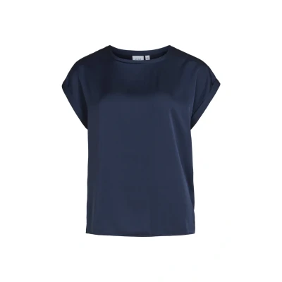 Abbildung von VILA Viellette SS SU NOOS Bluse, Damen, Größe: 34, Navy blazer