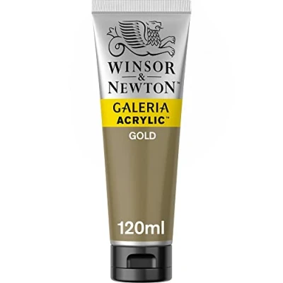 Abbildung von Winsor &amp; Newton 2131283 Galeria Acrylfarbe, hohe Pigmentierung, lichtecht, buttrige Konsistenz, 120ml Tube, gold