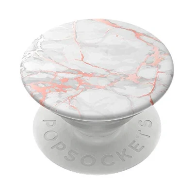 Abbildung von PopSockets 801649 PopGrip Ausziehbarer Sockel und Griff für Smartphones Tablets mit einem Austauschbarem Top Rose Gold Lutz Marble