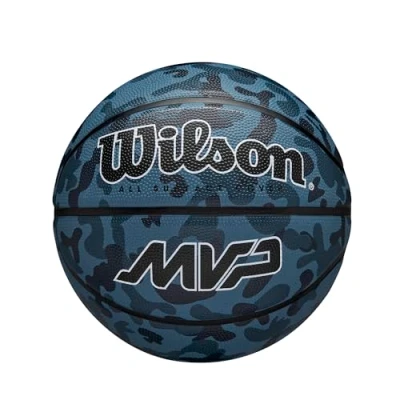 Abbildung von Wilson Unisex Adult MVP CAMO Basketball Blue 5 Ball,