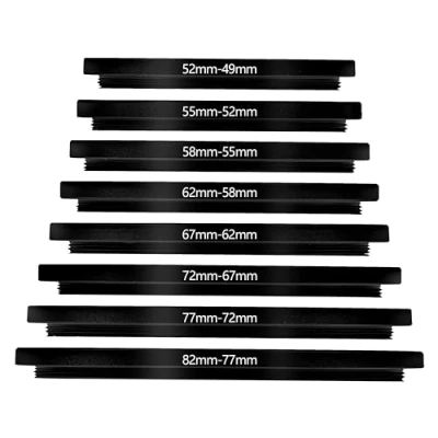 Abbildung von Belmalia 8 Step DOWN Ringe Set, Objektiv Filter Adapter: 82mm 77mm 72mm 67mm 62mm 58mm 55mm 52mm 49mm