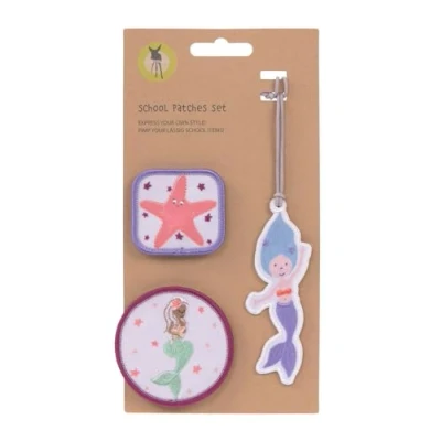 Abbildung von LÄSSIG Anhänger und Patches Set (3 Stk.) mit Druckknopf/School Mermaid