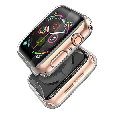 Abbildung von Misxi 2 Stück für Apple Watch Series SE (2024) / SE/Series 6 Serie 5 4 Hülle Mit Displayschutz 40mm, Rundum Schutzhülle HD Ultradünne Schutz Case iWatch, Transparente