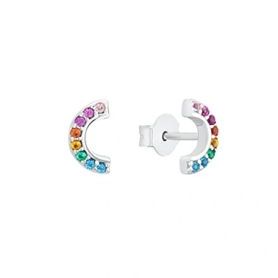 Abbildung von s.Oliver Ohrstecker 925 Sterling Silber Mädchen Kinder Ohrschmuck, mit Zirkonia synth., 0,5 cm, Silber, Schmetterling, Kommt in Schmuck Geschenk Box, 2031532