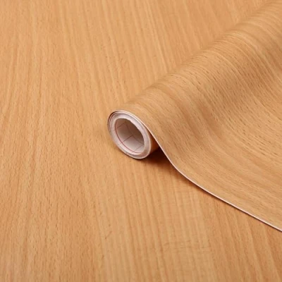 Abbildung von d c fix Möbel Klebefolie Rotbuche Holz Optik 90 cm x 2,1 m Möbelfolie selbstklebende Deko Folie für Küche, Schrank, Tisch Schrankfolie Holzfolie Türfolie Türtapete Tür Buche rot braun