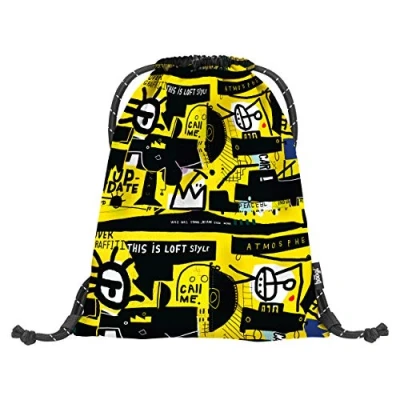 Abbildung von Baagl Turnbeutel für Jungs und Mädchen Sportbeutel Junge, Kinder, Teenager Schule Sport Schuhbeutel, Sportsack (Skate Street Art)