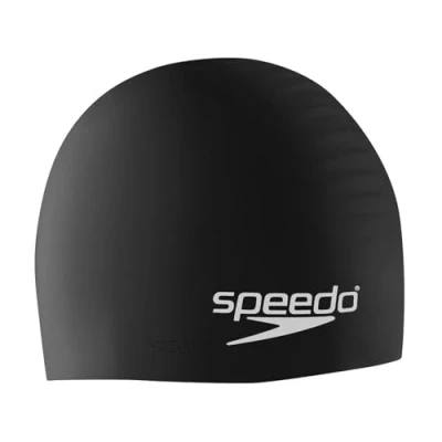 Abbildung von Speedo Silikon Badekappe, Unisex, schwarz, Einheitsgröße