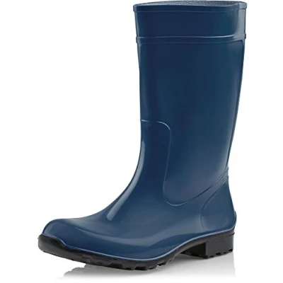 Abbildung von Ladeheid Damen Gummistiefel 100% Wasserdticht Regenstiefel LA 967 (Dunkelblau/Schwarz, 40 EU)
