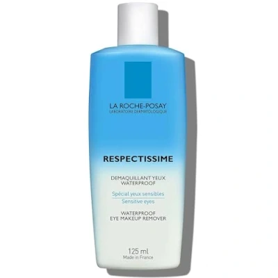 Abbildung von La Roche Posay Augen Make Up Entferner für empfindliche und KontaktlinsenträgerInnen, Entfernt wasserfesten Mascara, Ohne Reiben, Toleriane Respectissime, 125 ml