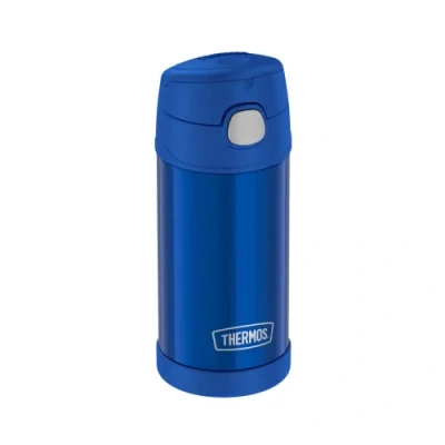 Abbildung von THERMOS kids FUNTAINER STRAW BOTTLE 0,35l, pink, Thermosflasche für Kinder aus Edelstahl, mit Strohhalm, 12 h kalt, absolut dicht, Schule, Kindergarten, Pause