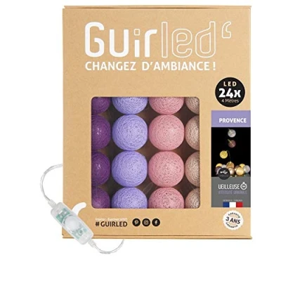 Abbildung von GuirLED LED Baumwollkugeln Lichterkette USB Baby Nachtlicht 2h Dual 2A Netzteil enthalten 3 Intensitäten 24 Kugeln 2.4m Herkunft