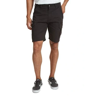 Abbildung von Wrangler Authentics Herren Klassische Stretch Cargo lockerer Passform Shorts, Schwarzer Köper, 46