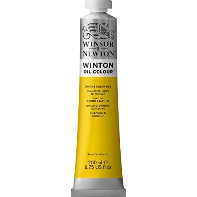 Abbildung von Winsor &amp; Newton 1437149 Winton, feine hochwertige Ölfarbe 200ml Tube mit gleichmäßiger Konsistenz, Lichtbeständig, hohe Deckkraft, Reich an Farbpigmenten Chrom Gelb Farbton