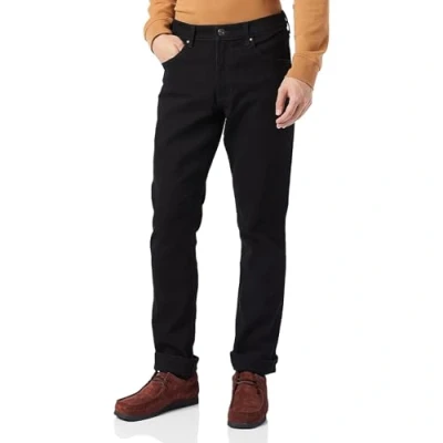 Abbildung von Wrangler Herren Authentic Regular Jeans, Schwarz (Black Rinse), 38W / 32L EU