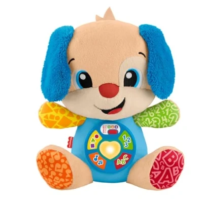 Abbildung von Fisher Price Musikalischer Lernspaß für Babys Smart Stages Hündchen Plüschspielzeug mit ab 6 Monaten, in Niederländisch, Englisch, Französisch, Deutsch, Italienisch, JFD20
