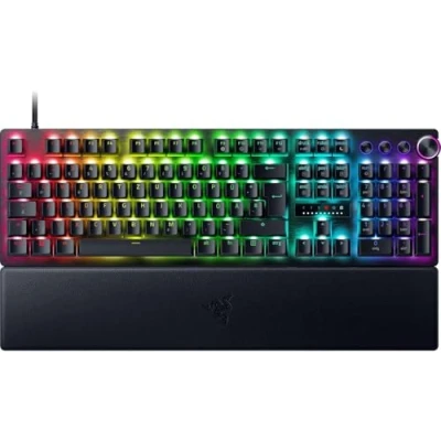 Abbildung von Razer Huntsman V3 Pro Analoges optisches E Sport Keyboard Snap Tap &amp; Rapid Trigger (Schnellfeuer Modus, Multifunktionaler Drehregler, Doubleshot PBT Tastenkappen) DE Layout Schwarz