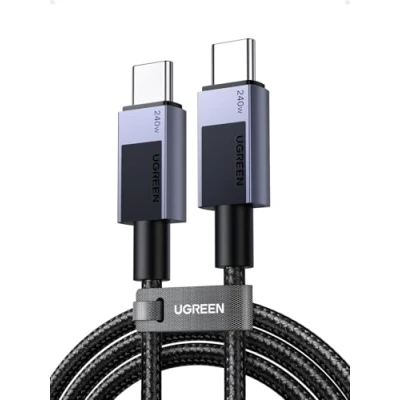Abbildung von UGREEN 240W USB C auf Kabel PD 3.1 Ladekabel Schnellladekabel kompatibel mit iPhone 16, 15, M3 MacBook Pro/Air, iPad Pro/Air 2024, Galaxy S24 Ultra Pixel 9, Steam Deck usw. (2M)