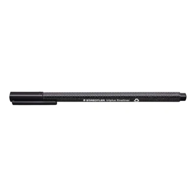 Abbildung von STAEDTLER 334 9 Triplus Fineliner (Dreikant, Superfeine, Metallgefasste Spitze, Linienbreite ca. 0,3 mm, 10 Stück) schwarz