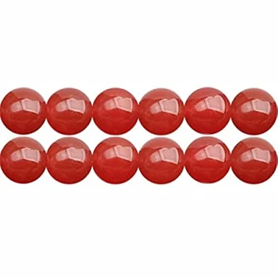 Abbildung von SKYBEADS Natuerliche Rot Karneol Achat 8mm Rund Perlen für Schmuckherstellung 38cm Strang Approx 48 Stück