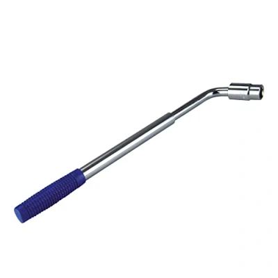 Abbildung von GOODYEAR 75521 Teleskop Radmutternschlüssel, ausziehbar, inklusive Wechselstecknuss 17 mm und 19 mm, rutschfeste Beschichtung