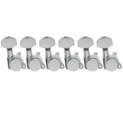 Abbildung von Musiclily Pro 6 Inline Gitarren Locking Mechaniken für Fender Stratocaster Strat Tele Telecaster Style E Gitarre, Chrom