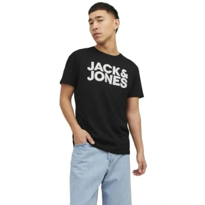 Abbildung von Jack &amp; Jones Jjecorp LOGO Oneck NOOS Tshirt print, Herren, Größe: XS, Black