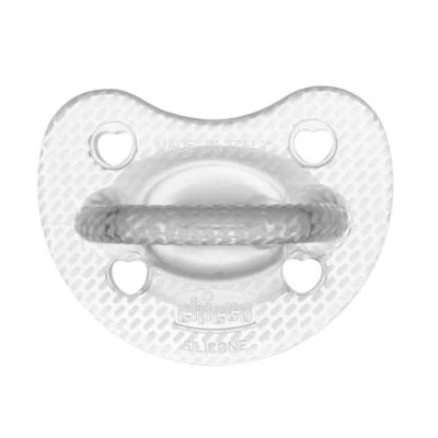 Abbildung von Chicco PhysioForma Luxe Schnuller, Silikonschnuller 6 16 Monate, weich und sanft, unterstützt die physiologische Atmung fördert richtige Mundentwicklung, 2 Stück, Transparent
