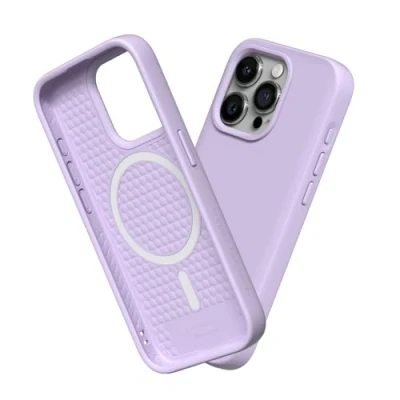 Abbildung von RhinoShield Case kompatibel mit [iPhone 15 Pro] SolidSuit MagSafe Stoßdämpfende &amp; schlanke Schutzhülle Premium Finish 3.5 Meter Fallschutz Violett