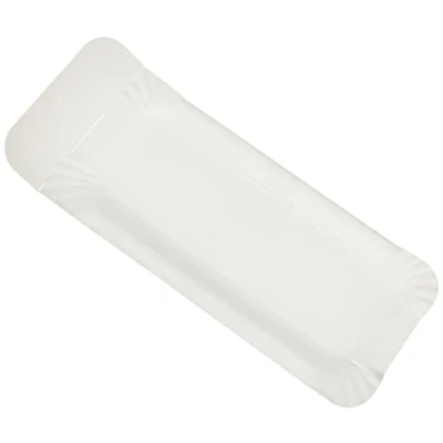 Abbildung von Papstar Pappteller / Einwegteller eckig, weiß, mit Anfasser, &quot;pure&quot; (250 Stück), 8 x 21 cm, aus Pappe, für Grillfest, Geburtstag oder Party, Einweggeschirr biologisch abbaubar, #11030