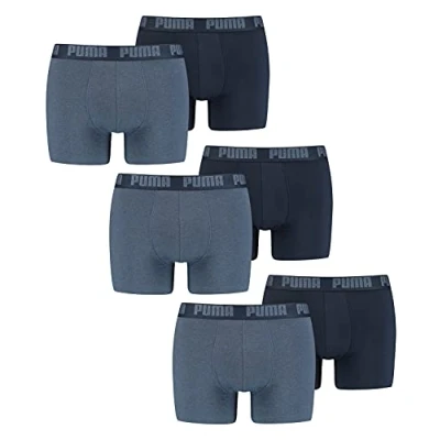 Abbildung von Puma 6 er Pack Boxer Boxershorts Men Herren Unterhose Pant Unterwäsche, Farbe:037 Denim, Bekleidungsgröße:L