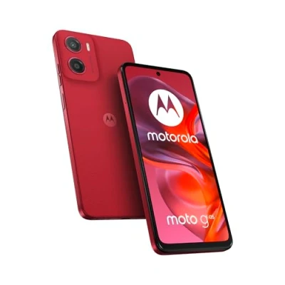 Abbildung von Motorola Moto g05 Smartphone (Kratzfestes 6,67 Zoll HD+ Display Dank Corning Gorilla Glass 3, wasserabweisend, 50 MP Kamera, 4/64 GB, 5100 mAh Akku, TurboPower Aufladen) Plum Rot, inkl. Schutzcover