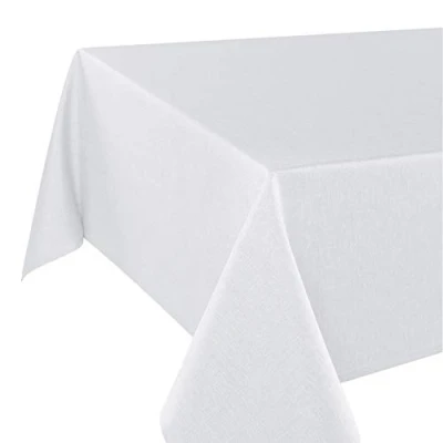 Abbildung von Tischdeckenshop24 Tischdecke WIEN weiß Premium, schmutzabweisend, ganzjährig, rechteckig 140x220 cm