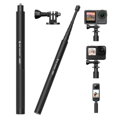 Abbildung von K&amp;F Concept MS07 153CM Selfie Stick,Unsichtbarer Selfiestick,Einbein Stativ mit GoPro Adapter,Extendable Handheld Pole Stick Monopod Kompatible DJI Osmo Pocket 3,Insta 360 X5/Ace/Ace Pro/X4