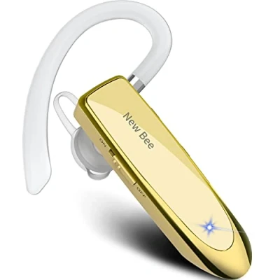 Abbildung von SchwarNew Bee Bluetooth Headset Wireless Freisprech Telefon mit Mikrofon für iPhone Samsung Huawei 60 Tage Standby Gold